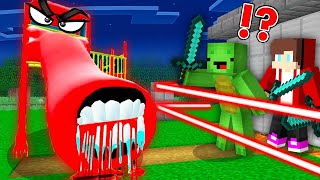 Scary SLIDE EATER Attacked JJ and Mikey Security House in Minecraft Maizen Challenge [upl. by Gambrill27]