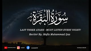 SURAH AL BAQARAH LAST THREE AYAHS MUST LISTEN EVERY NIGHT [upl. by Ycul408]