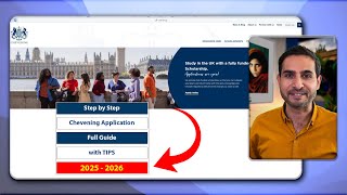 How To Fill The Chevening Scholarship Application 2025  Step by Step Guide [upl. by Etnemelc]