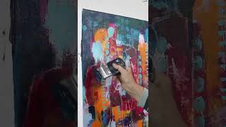 Abstract Figure Painting A Night Scene with Figures in Acrylic Paint paintingtutorial [upl. by Christiane190]