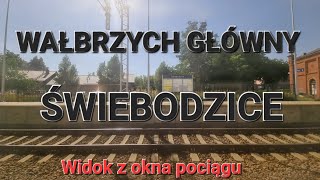 WIDOK Z OKNA POCIĄGU Wałbrzych Gł Świebodzice [upl. by Sigmund]