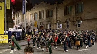 Massed Pipes and Drums Parading Down  The Royal Edinburgh Military Tattoo 2024 [upl. by Boylan]