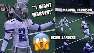 When Deion Sanders MET Marvin Harrison 🔥👀 WR Vs CB Colts Vs Cowboys 1999 highlights [upl. by Fording]