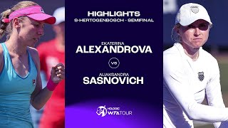 Ekaterina Alexandrova vs Aliaksandra Sasnovich  2023 sHertogenbosch Semifinal  WTA Match Highlig [upl. by Germaine464]