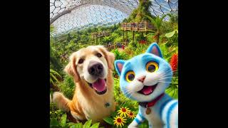 Buddy and Mochi visited the Eden Project in Cornwall today 🐶😺❤️🌴 [upl. by Foster]