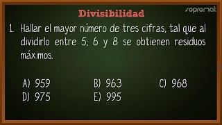 Aritmetica Divisibilidad Ejercicio 1 [upl. by Kravits]