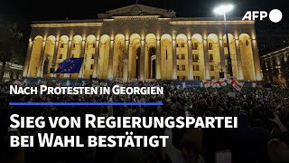 Georgien Neuauszählung bestätigt Wahlsieg von Regierungspartei  AFP [upl. by Ynohtnakram]