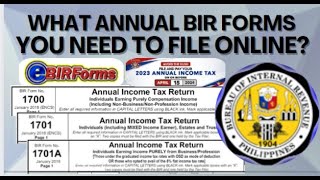 WHAT ANNUAL BIR FORMS YOU NEED TO FILE ONLINE MGA DAPAT MALAMAN BAGO MAG FILE NG INCOME TAX RETURN [upl. by Aidam]