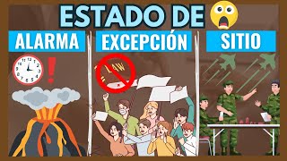 🔵 DESCUBRE el ESTADO DE ALARMA EXCEPCIÓN y SITIO ¿Qué es ¿Diferencias【TODO Con Ejemplos】 [upl. by Houser261]