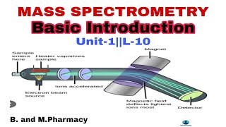 Mass Spectrometry Basic Introduction Unit1 BPharmacy 8th semester pcisyllabus [upl. by Hayidan]