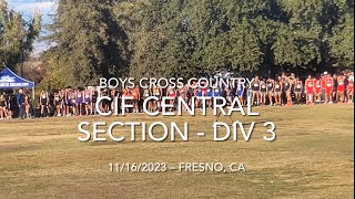 20231116 Boys XC  Div 3 CIF Central Section Championship  IHS [upl. by Clareta]