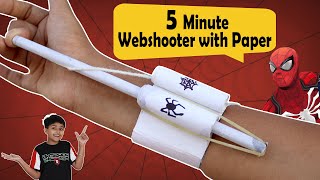 How to make EASIEST WEB SHOOTER with paper in 5 MIN  Really Shoots  NO SPRING NO CARDBOARD [upl. by Emilia683]