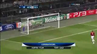 Stankovic distance Goal Inter  Schalke 05042011 HD [upl. by Torry39]