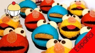 ¡Cupcakes de ELMO Haz Cupcakes de Elmo de Plaza Sésamo  MiAdiccionaCupcakes [upl. by Ellenehs51]