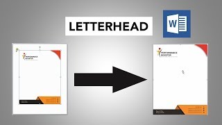 How to Insert Letterhead in MS Word with Full Width and Height [upl. by Loseff]