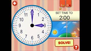 Interactive Telling Time Half Past Game Christmas Version [upl. by Eirolam95]