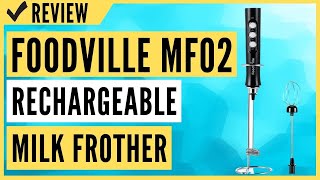 FoodVille MF02 Rechargeable Milk Frother Review [upl. by Lipkin]