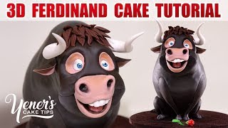 3D FERDINAND BULL CAKE Tutorial  Yeners Cake Tips with Serdar Yener from Yeners Way [upl. by Remas]