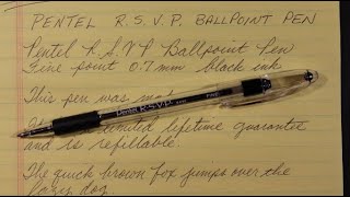 Pentel RSVP 0 7mm Ballpoint Pen Review [upl. by Annaiek]