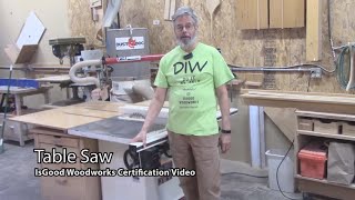 Table Saw Certification [upl. by Ker]