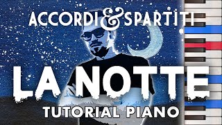 LA NOTTE Tutorial Pianoforte  Arisa [upl. by Adnawad]