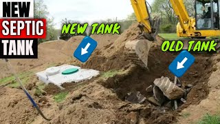 Demolishing old septic tank and installing new 1250 gallon tank on Homestead [upl. by Gradey]