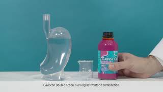 How Gaviscon Double Action creates a protective barrier to help prevent reflux [upl. by Dnomasor]