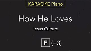 How He Loves  Jesus Culture  Karaoke Piano F [upl. by Sladen]