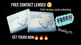 How to order free contact lenses  free products online BAUSCHLOMB 🤓🧐 [upl. by Prunella808]