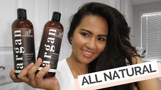 Art Naturals Argan Oil Shampoo and Conditioner Review [upl. by Netsruk789]