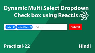 Multi Select dropdown checkbox in React js [upl. by Sabina]