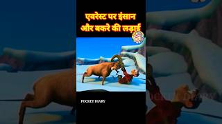 एवरेस्ट पर इंसान और बकरे की लड़ाई l HINDI SHORTS l CARTOON STORIES l पंचतत्र कहानी l shorts bakra [upl. by Rehpotsihrc]