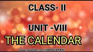 2nd class English The calendar rhyme unit 8 [upl. by Knapp]