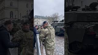 NATO soldiers tanks artillery in Tallinn 2024 independenceday nato estonia soldiers military [upl. by Nylhtac]