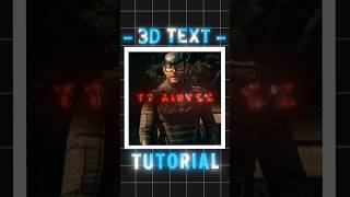 3D Text Tutorial on Phone  NodeVideo Editor   FREE Presets shorts [upl. by Helm]