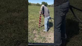 Digging fence post anyone foryou construction beaver auger [upl. by Meyeroff270]