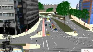 PTV Vissim Simulation of a Complex Intersection [upl. by Nnylaj801]