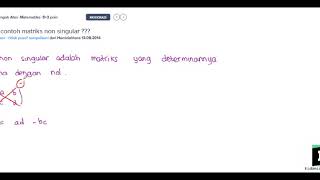Contoh matriks non singular [upl. by Ku]