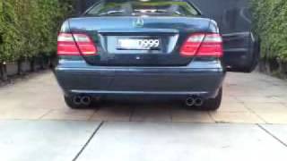 Mercedes Clk 320 W208  Custom AMG Exhaust [upl. by Kcirde810]