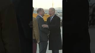 Biden Arrives in Colorado Met by Gov Jared Polis Denver Mayor [upl. by Ravens]