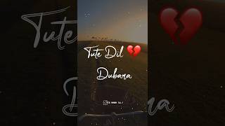 tutte dil dobara pyar karna nahi karde lyrics Status viral sad love foryou sadstatus breakup [upl. by Roda]