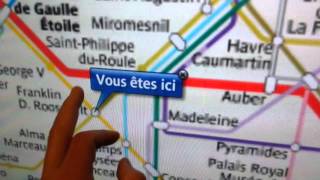 PARIS METRO SUBWAY TOUCH SCREEN MAPS COOL FREE GUIDE [upl. by Nyrrat893]