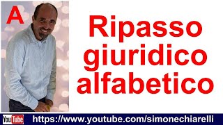 Simone Chiarelli ripasso giuridico alfabetico A [upl. by Zeiler]