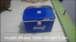 Unboxing amp Review Coolbox Marina Cooler 6s  Kotak pendingin tahan sampai 9 JAM [upl. by Rehpinej]