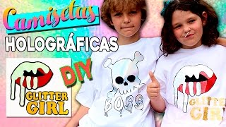 CAMISETAS personalizadas HOLOGRÁFICAS  Estampado VINILO TEXTIL termotransferible [upl. by Lrat562]