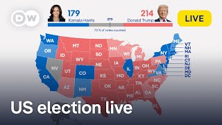 Watch live 2024 US presidential election updates and first results  DW News [upl. by Kcirdez461]