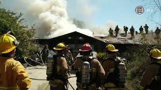 Ingomar IC Greater Alarm Structure Fire in Reseda [upl. by Lashar]