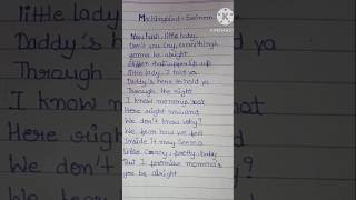 Mockingbird 🙏🎧💜👍 Eminem lyrics paper lyrics english shorts music short feed shorts songs [upl. by Losyram]