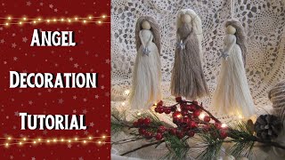 Angel Decoration Tutorial  Using Macrame String [upl. by Atisor850]