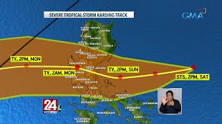 Bagyong Karding Severe Tropical Storm na  Weather update today September 24  24 Oras Weekend [upl. by Akinaj]